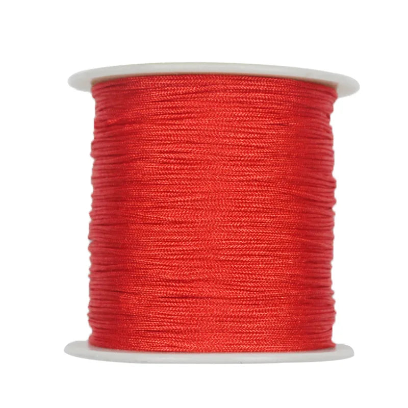 100M 0.8mm Nylon Beading Cord White Chinese Knotting Rattail Macrame Thread String Roll for Jewelry Making Kumihimo Wrapping Sup