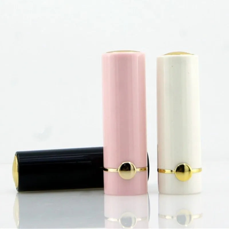5g ABS Press Lipstick Golden Round Buckle Lipstick Tube Lip Balm Empty Tube DIY Press Lipstick Tube Packaging