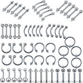 Fashion Septum Piercing Cartilage Earring Horseshoe Labret Stainless Steel Piercing Jewelry Set for Women