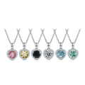 Abiding Supplier Wholesale 925 Silver Yellow Moissanite Love Heart Charm Pendant Necklace for Girls