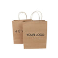 China Supplier Eco-friendly CMYK 4 Color Offset Printed Custom Logo Shopping Kraft Paper Bags Paper Handles for Promotion