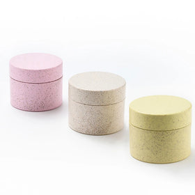 Biodegradable Primary Yellow Blue pink Recyclable 50g 100g 250g Wheat Straw Cream Jar