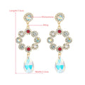 Christmas Fancy Glitter Glass Crystal Water Drop Glitter Hoop Party Club Earring Jewelry Women Earrings for Party Girls