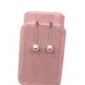 Nature Freshwater Pearl Earringfashion Newest Design 925 Sterling Silver Thread Earrings for Wedding 9.5-10.5 mm Pearl