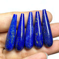 Teardrops Beads Blue Lapis Lazuli Stones 10x40mm 10x25mm Drops With Hole Natural Lapis Lazuli