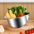 Rice Vegetable Washing Basket Strainer Stainless Steel Bowl Tray Wash Basin Accessories Drain Basket for Kitchen