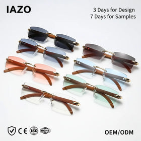 Retro New Fashion Sunglasses Men Rimless Sunglasses Ocean Piece Diamond Cut Edge Sunglasses