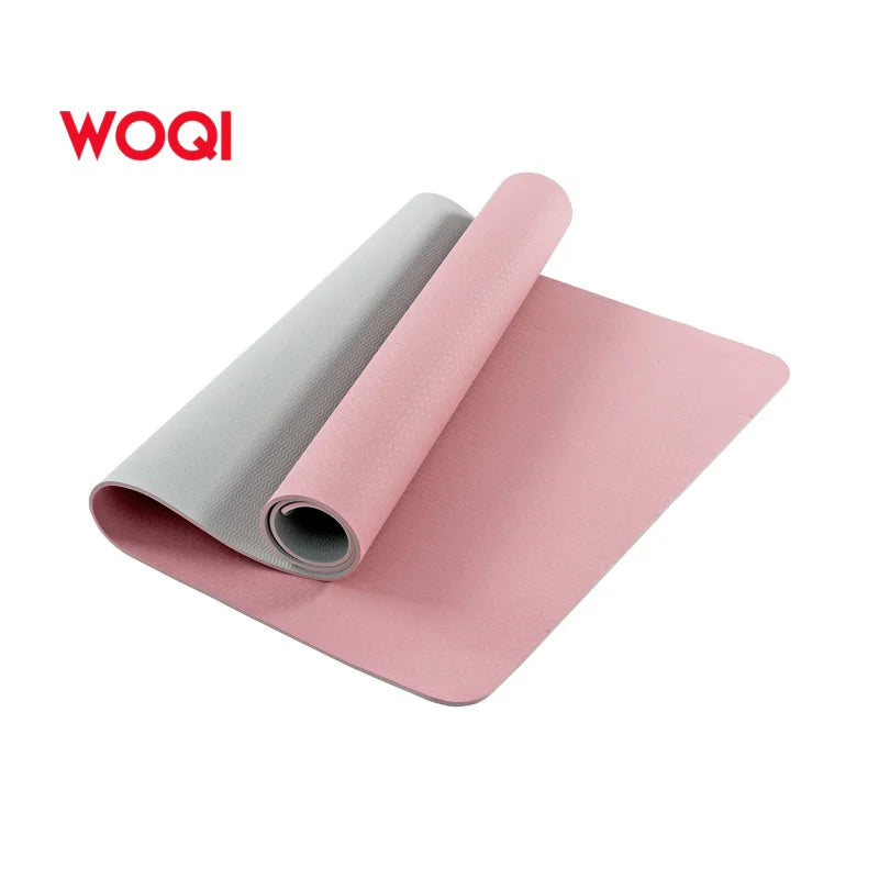 WOQI Hot Selling 6mm Double-Sided Non Slip Eco Friendly Yoga Mat for Barefoot Exercise