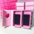 Matte Black Dark Cashmere Volume Lash Extensions Velvet Mink Lash Trays Wholesale Individual Eyelash Extension Supplies