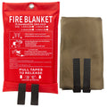 40" X 40" 0.43mm Thick Golden Brown Temperature Resistance 800 Degrees Celsius BS EN 1869 Certified Basalt Fire Blanket