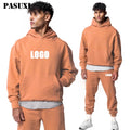 PASUXI Wholesale Heavyweight Oversized Hoodies Custom Heavy Blank Pullover Hoodie Thick Cotton Plus Size Men's Hoodies Set