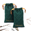 Custom Logo Printing Quilting Thick Satin Sunglasses Jewelry Packaging Bag Drawstring Satin Lipstick Storage Pouch
