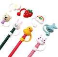 AIHPO08 Eco Reusable Customized Colorful Dustproof Sealed Splash-proof Suitable Reusable Lid Drinking Silicone Straw Covers