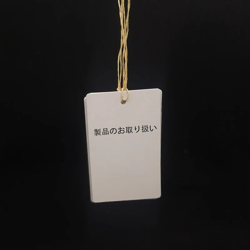 Wholesale Custom Price  Own Logo Hang Tag Garment Paper Clothing Hangtags