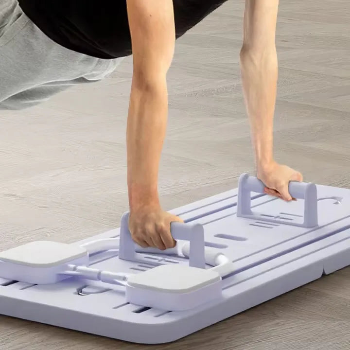 NQ SPORTS  Multifunctional Push up Board Non-Slip Handles with Resistance Rope Home Chest Fitness Foldable Muscle Training Board