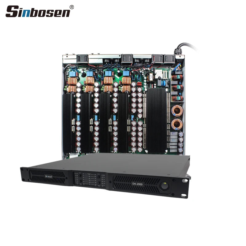 D4-2000 4000w Professional Class d 4 Channel Audio Video Receiver Amplifier
