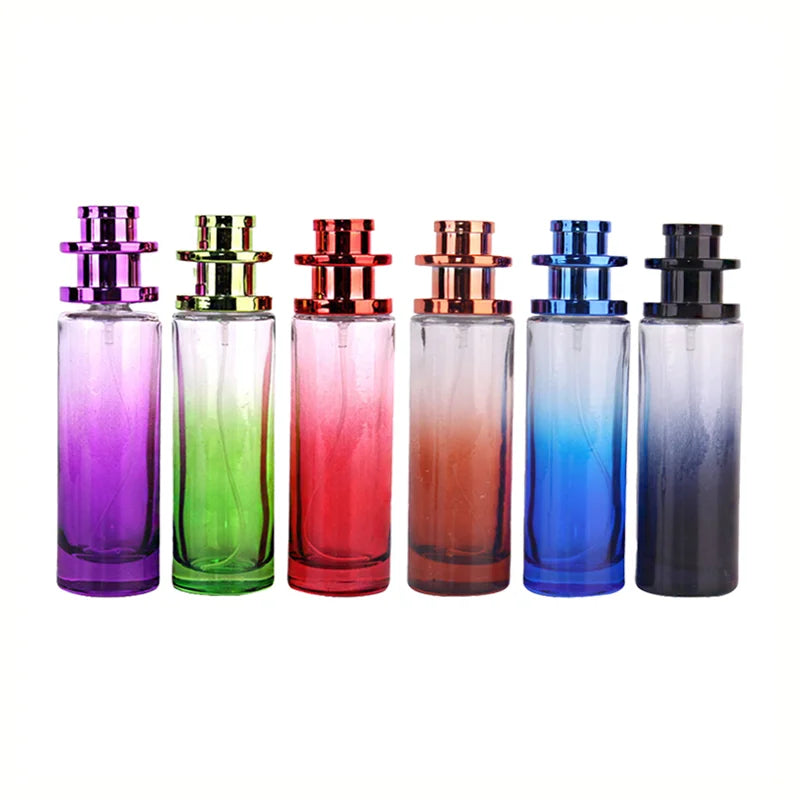 40ml Gradually Colorful Thickened Glass Perfume Bottle Separately Bottled Cosmetics Press Empty for Mascara Use