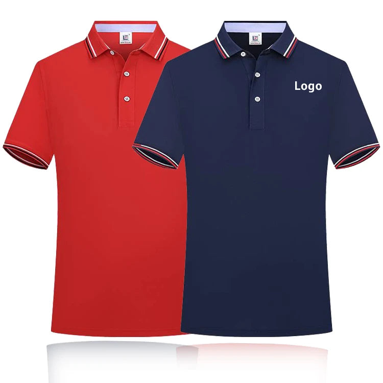 Custom Logo Men's Polo Shirts Short Sleeve Sport Moisture Wicking Performance Print Golf Polo Shirts for Men Collared T-Shirt