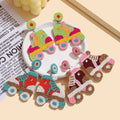 Creative Skate Beaded Earrings Bohemian Handmade Retro Fashion Roller Skates Rice Bead Earrings
