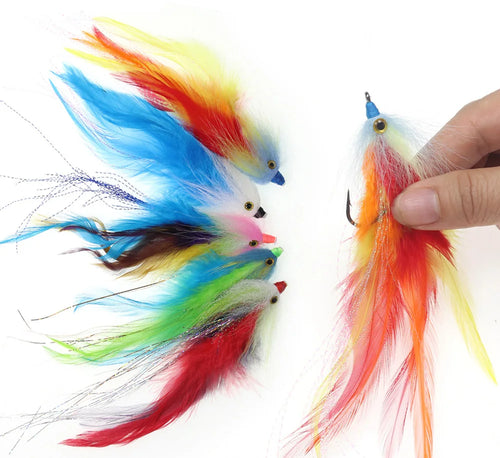 #2/0 Tube Flies for Salmon Pike Trout Muskie Fly Fishing Streamer Flies Artificial Lure Bait Saltwater Fishing Tackle