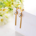 Yazky Stainless Steel Imitation Pearl Shape Channel Set Trendy Drop Earrings Tassel Design Women Anniversary Occasion Third