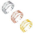 Wholesale Hot Selling Stainless Steel Opening Adjustable Toe Rings Foot 18k Gold