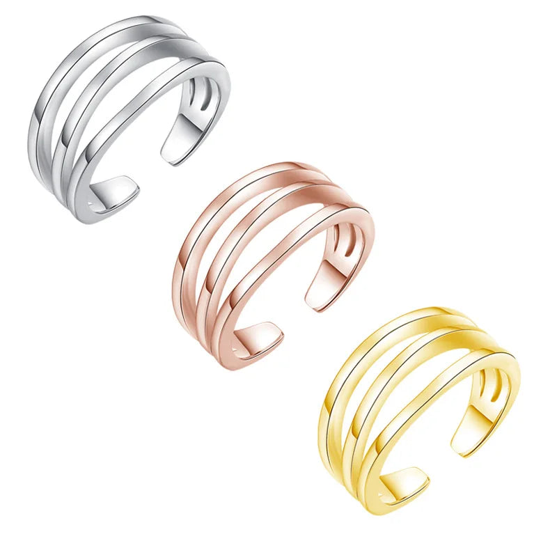 Wholesale Hot Selling Stainless Steel Opening Adjustable Toe Rings Foot 18k Gold