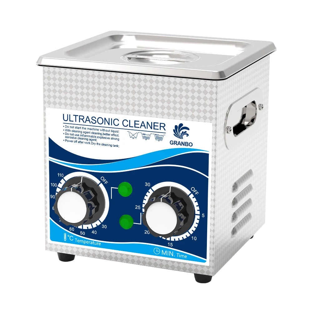 Granbo 1.3L Mechanical Timer Heater Adjustable Ultra Sonic Cleaning for Watch Jewelry Glasses Teeth Mini Ultrasonic Cleaner