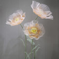Craft Decorations Set Giant White Red Silk Flowers for Window Wedding Party Christmas Graduation Floral Decor Elegant Floral Set