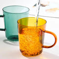Customized Logo Colorful Single Wall Borosilicate Insulated Tea Coffee Cup Milk Single Wall Glass Mugs With Handle