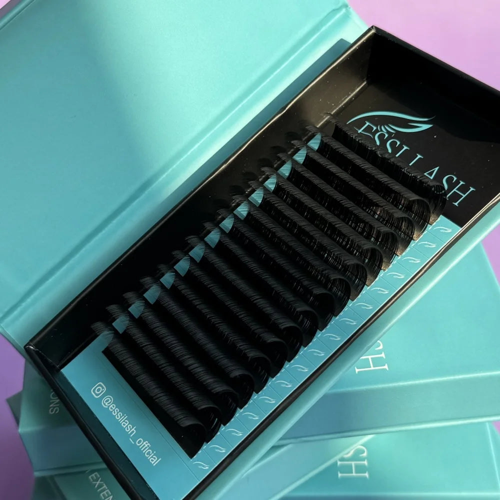 Pesta As Super Darkest Black Lash Extensions Soft Cashmere Volume Trays Easy Fan Eyelash Extension