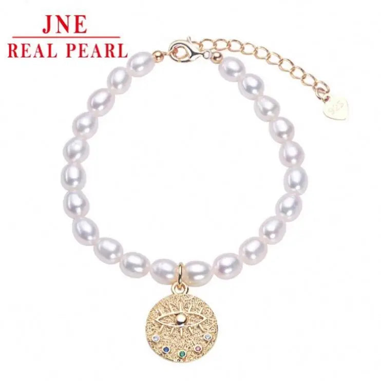 Minority Simple Vintage Freshwater Pearl Ornament Female Copper Inlaid Zircon Zhuji Real Freshwater Pearl Bracelet Wholesale