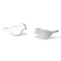Factory Wholesale Silver Bird Stud Earrings for Women New Trend Personality Lady Fashion Jewelry