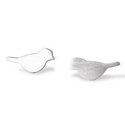 Factory Wholesale Silver Bird Stud Earrings for Women New Trend Personality Lady Fashion Jewelry