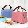 Insulated Lunch Tote Bag Organizer Holder Thermal Food Bags School Picnic Milk Bottle Pouch Stripe Lunch Cooler Bag