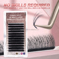 DAMMAN 3D Camellia Eyelashes 0.07mm Thickness LC Mix 8-15mm Wild Fluffy Messy Eyelash Extension Multi-Layer Camellia Easy Fans