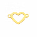 Stainless Steel Heart Pendant Necklace Connectors Bracelet Hollow Heart Pendant DIY Jewelry Making Findings