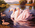 Chenistory DZDP699 Swan Animals Diy Embroidery Cross Stitches Full Drill Diamond Painting Kits Short Lint Canvas  for Artwork
