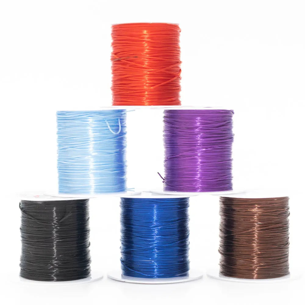 10M Handmade Beaded Elastic Line Flat Crystal Custom Jewelry Findings DIY Jewelry with Nylon Material