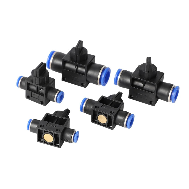 HVFF Series Plastic Gas Hose Connector 4mm-12mm Manual Speed Controller Vacuum Release Hand Valve Gas Flow Regulating OEM Meixiu