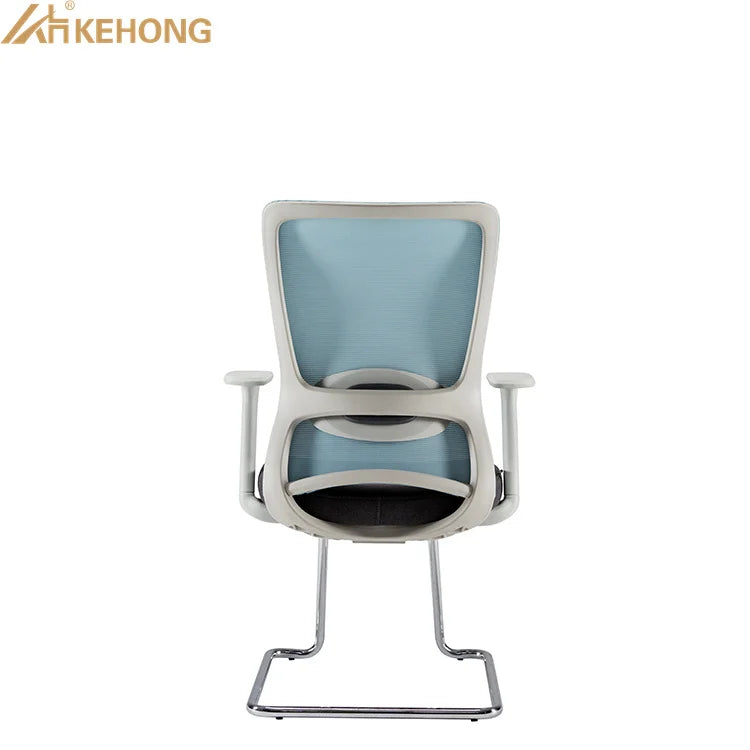 Modern Adjustable Armrest Office Chair Gold Grey Fixed Manager Ergonomic Office Chair Executive Middle Back Korean Mesh Chair