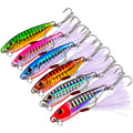10/15/20/30/40/50g Saltwater Glow in Dark Lead Jigs Fishing LureMetal Jigging Spoon Bass Lure Kit Micro Butterfly Jigs for Tuna