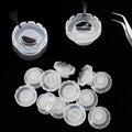 100pcs/bag Individual Disposable Eyelash Glue Graft Eyelash Holder Quick Flower Tumbler Eyelash Extensions Glue Ring