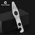 WEST BIKING Quick Convenient Multi-Function Disc Bicycle Pedal Wrench Tool Steel Bike Accessories Parts