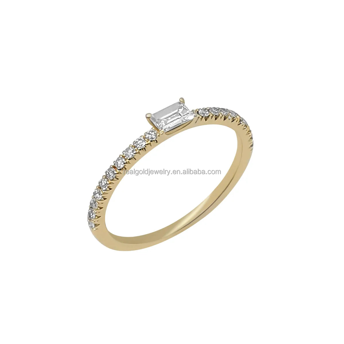 Classic Designed Natural Diamond Gold Rings Real 14K Pure Gold Diamonds Moissanite Finger Ring Fine Jewelry