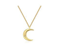 925 Sterling Silver 18K Gold Plated Moon Necklaces Jewelry Moon Pendant Necklace