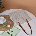 2026 Crochet Hollow Flower Single Shoulder Handbag Tote Hot Spring Summer Style Open Women's Bag Straw Weaving Bag