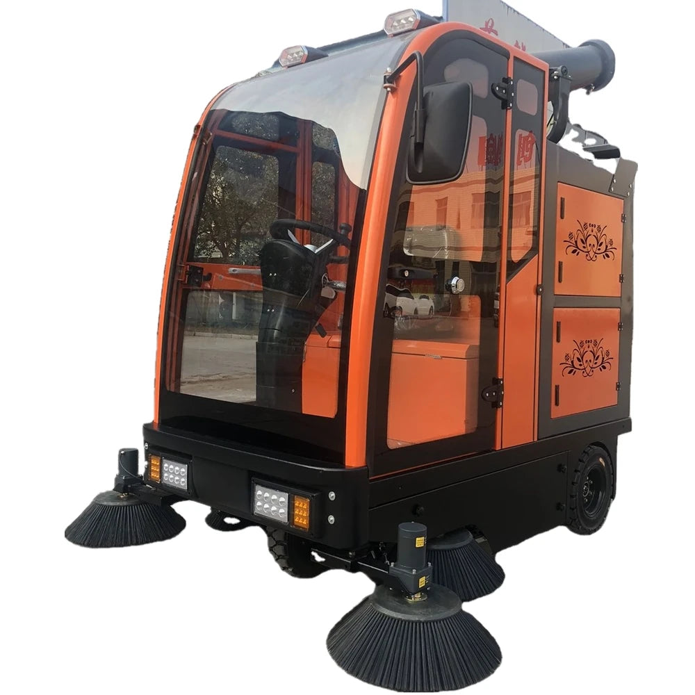 Industrial Electric All Closed Cab Floor Sweeper Driving Type Road Sweeper Street Cleaning Machine for Airport/supermarket/park/