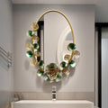 86X65 Light Luxury Wall Mirror Iron Background Personality Creative Metal Frame Mirror American Wall Hanging Accessories