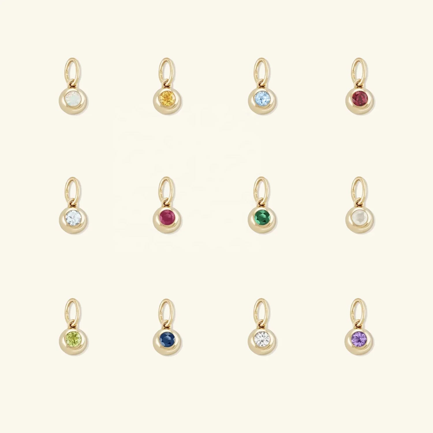 LOZRUNVE 925 Sterling Silver Gold Elegant Birthday Stone Solitaire DIamond Necklace for Women Girl